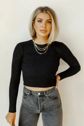 want you back ribbed crop sweater
