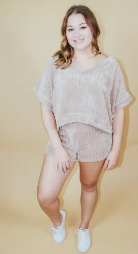 WAYWARD CHENILLE ELASTIC LOUNGE SHORTS
