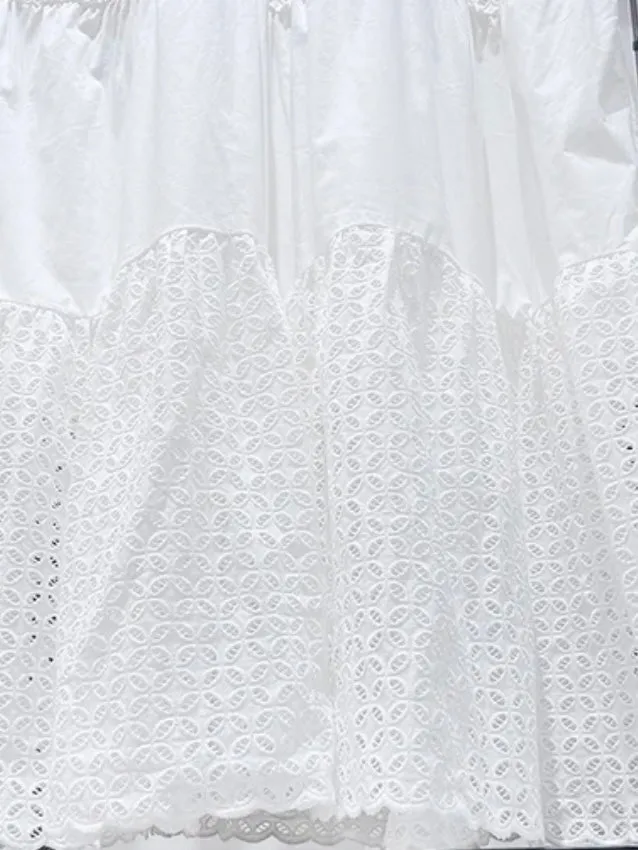 White midi dress