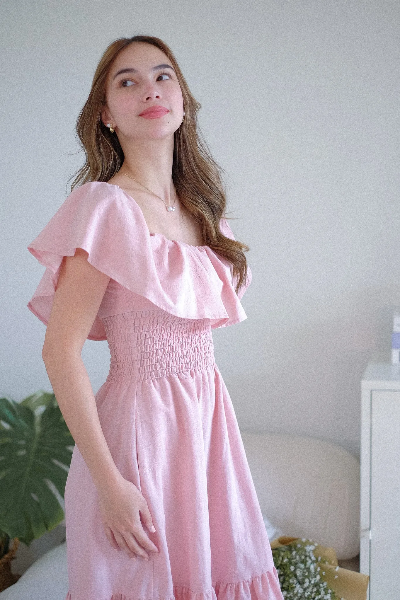 Willow Midi Dress - lemonade pink