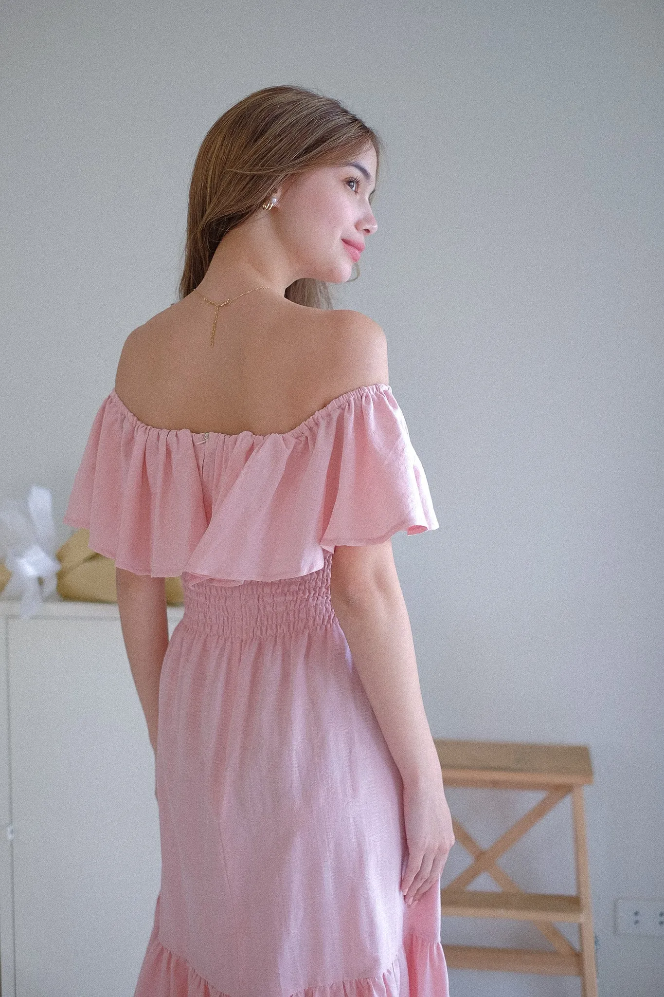 Willow Midi Dress - lemonade pink