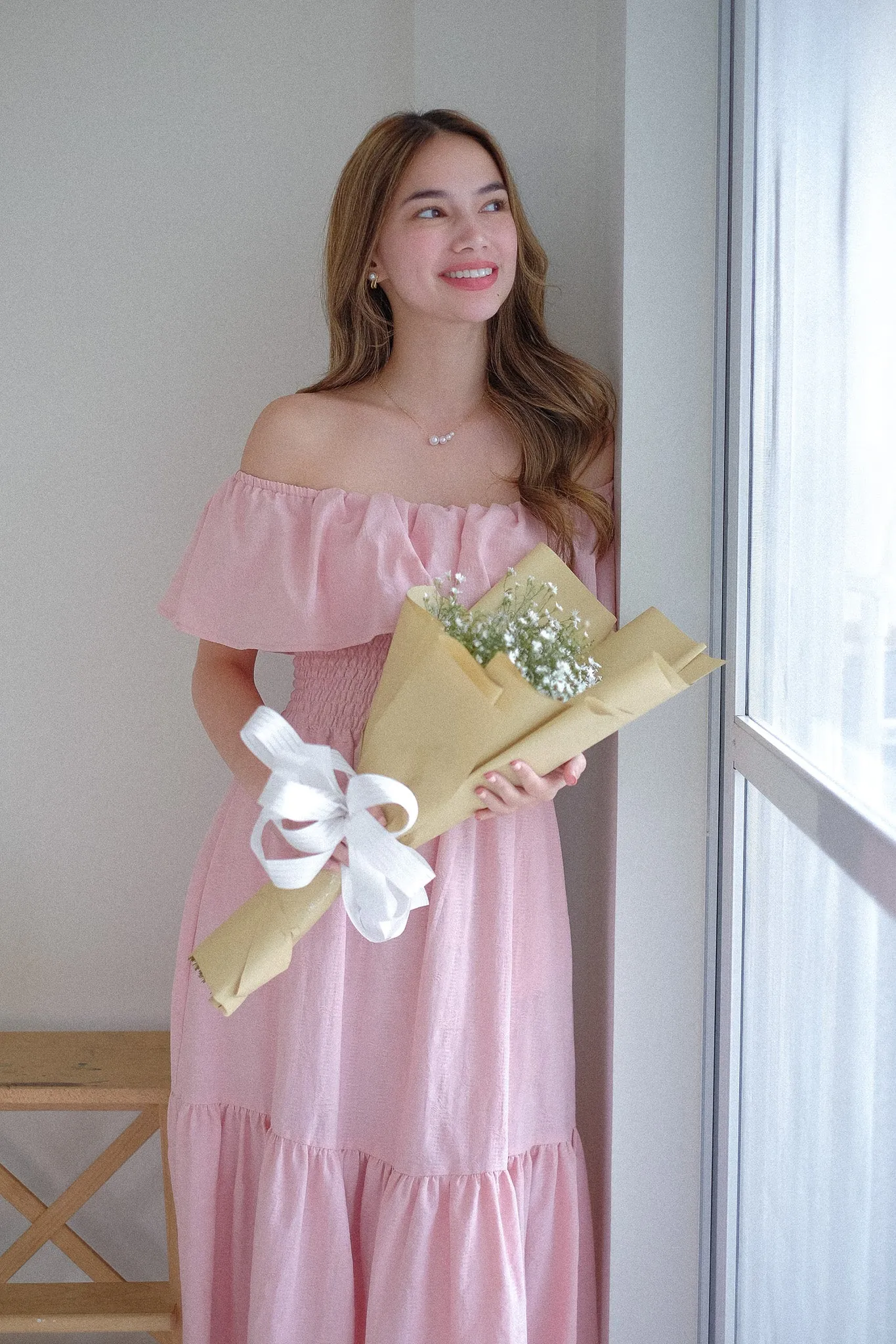 Willow Midi Dress - lemonade pink