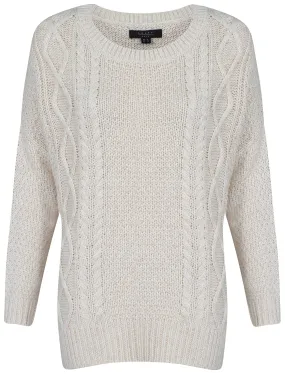 Womens Amara Reya Lemon Blossom Cream Crew Neck Jumper