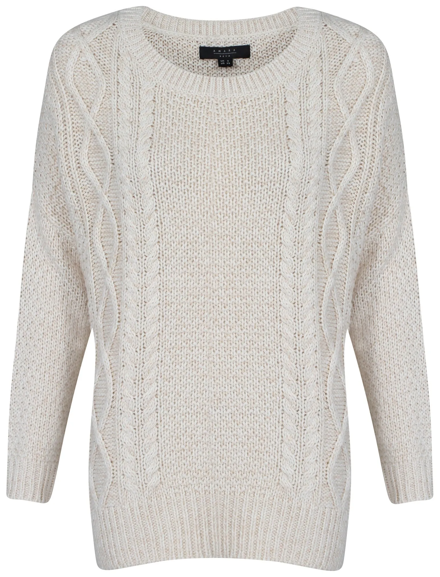Womens Amara Reya Lemon Blossom Cream Crew Neck Jumper