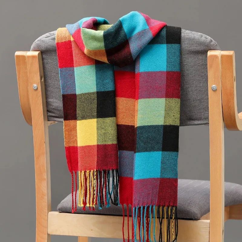 Women's / Men's  Warm Classic Plaid Scarf