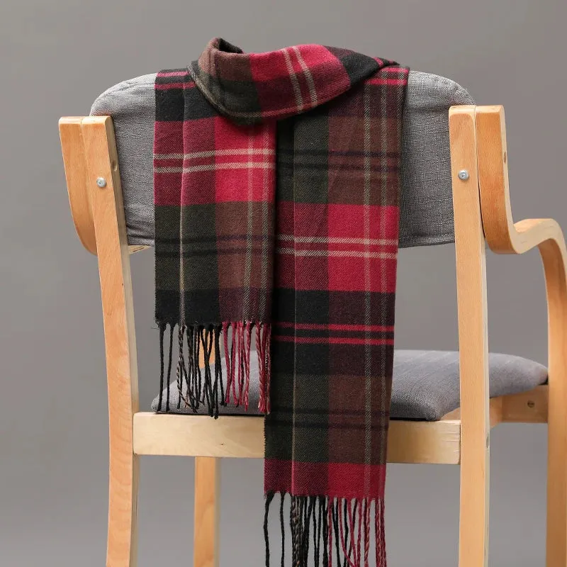 Women's / Men's  Warm Classic Plaid Scarf