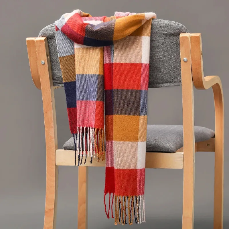Women's / Men's  Warm Classic Plaid Scarf