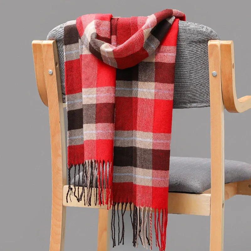 Women's / Men's  Warm Classic Plaid Scarf