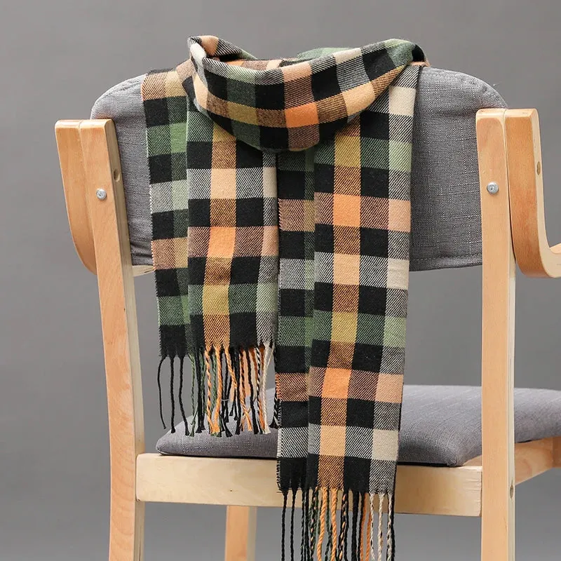 Women's / Men's  Warm Classic Plaid Scarf