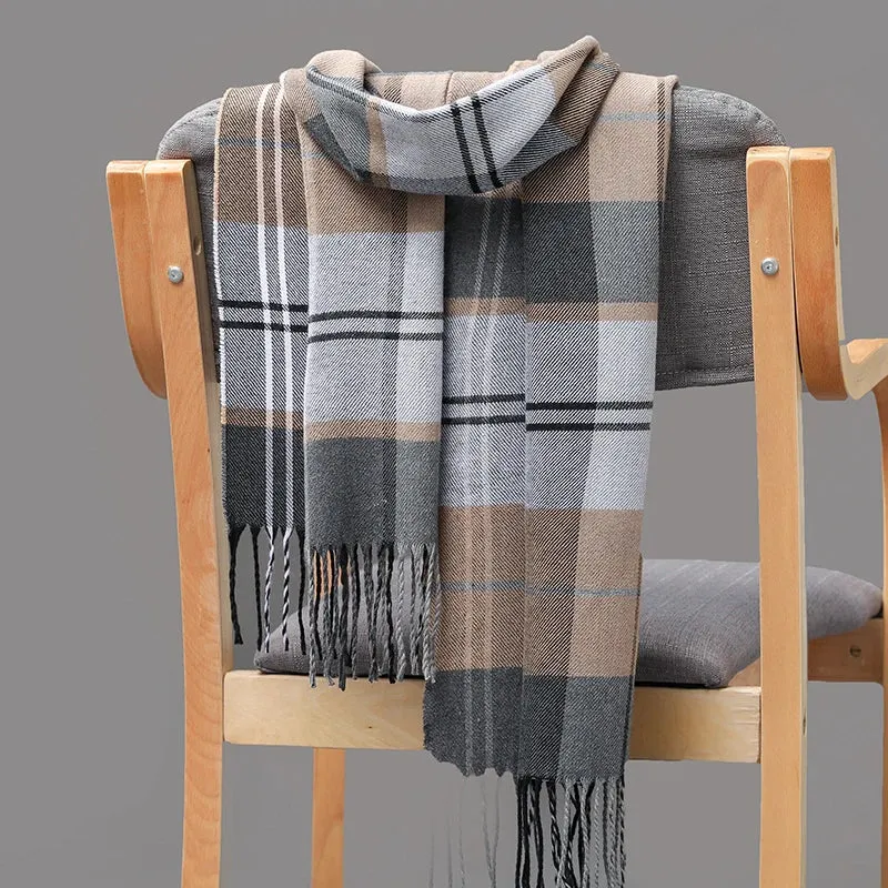 Women's / Men's  Warm Classic Plaid Scarf