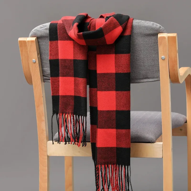 Women's / Men's  Warm Classic Plaid Scarf