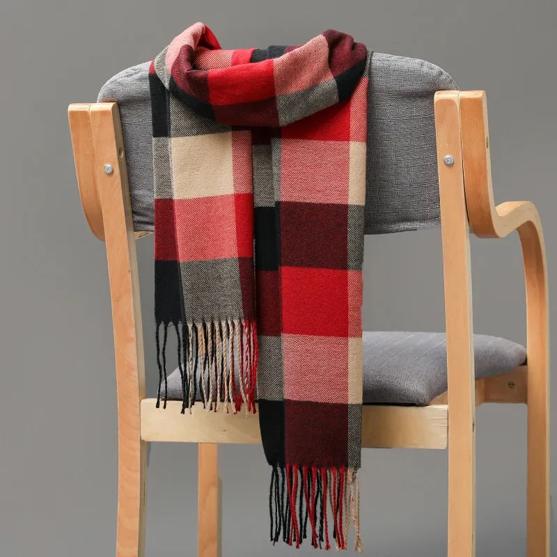 Women's / Men's  Warm Classic Plaid Scarf