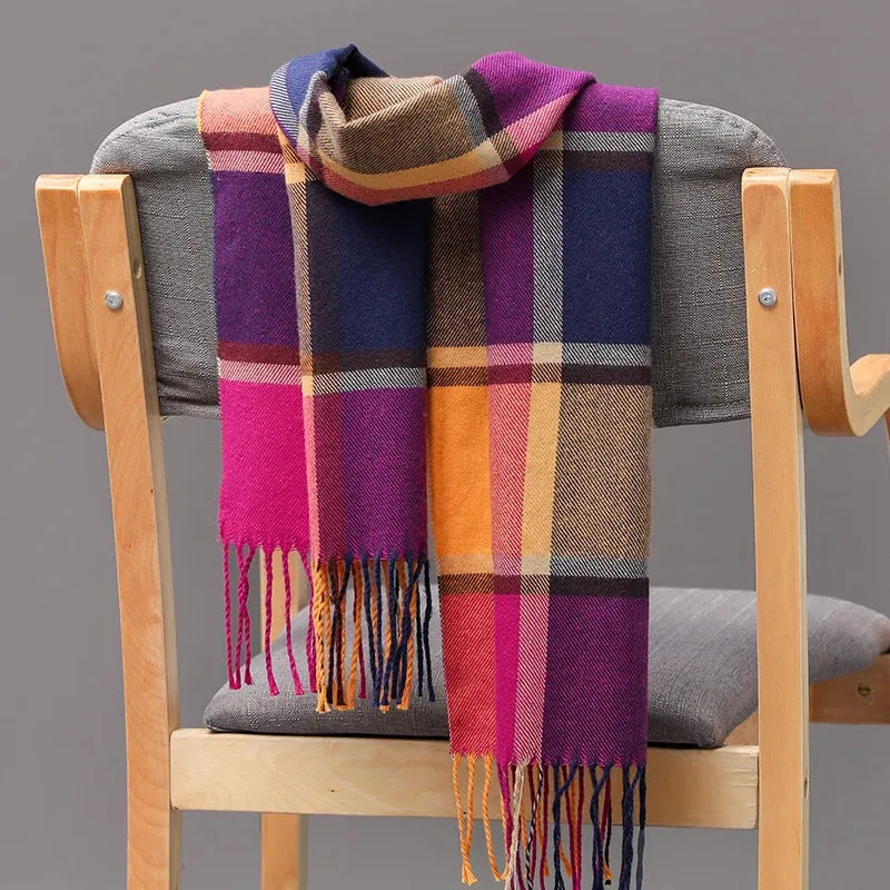 Women's / Men's  Warm Classic Plaid Scarf