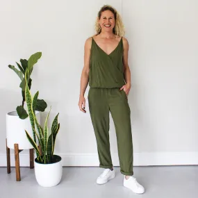Wrap Jumpsuit - Olive