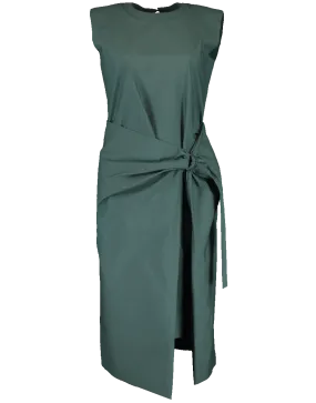 Wrapped Crewneck Ring Dress